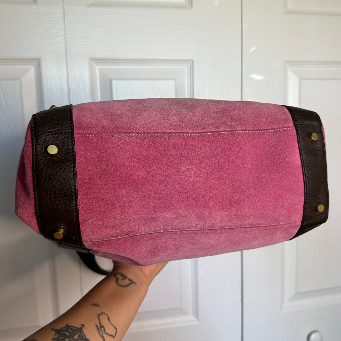 Lilly Puliyzer Brown Pink Shoulder bag Tote Purse
