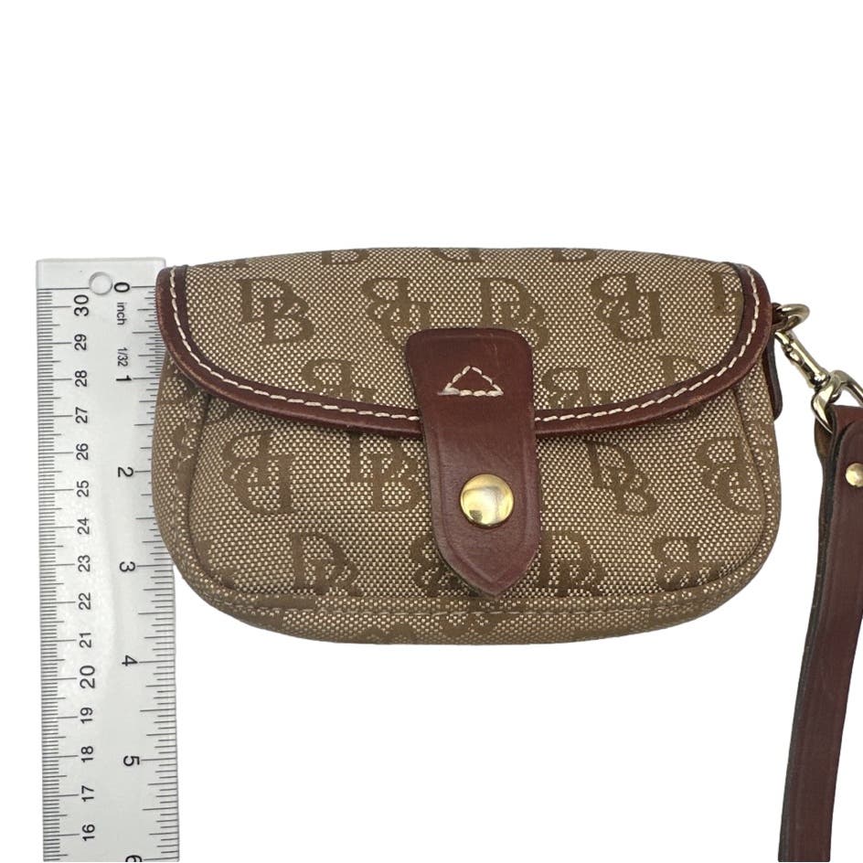 DOONEY & BOURKE Brown Signature Canvas Wristlet