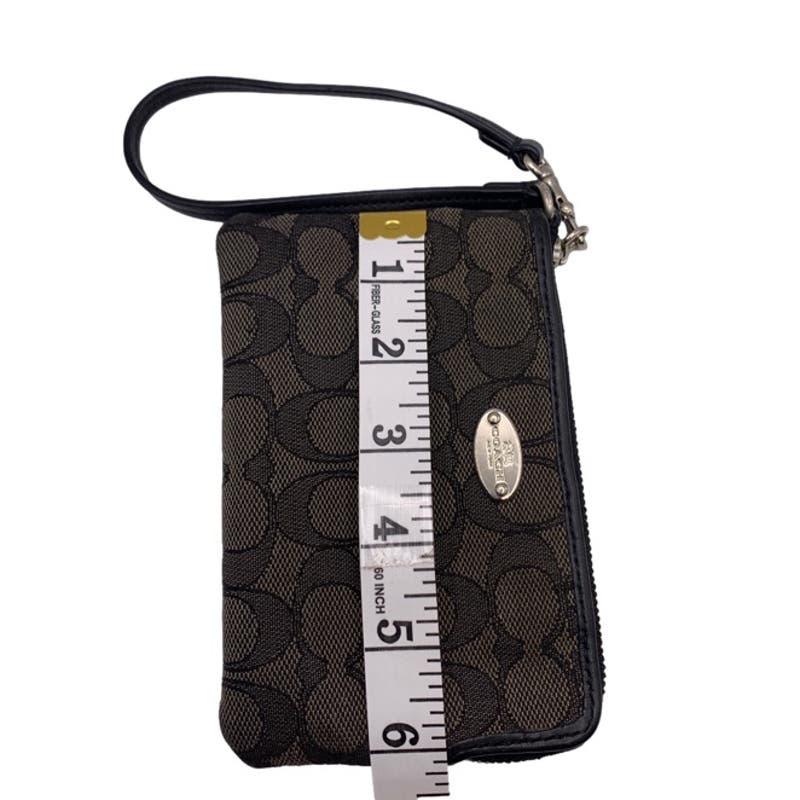 COACH Black Signature Canvas Wristlet