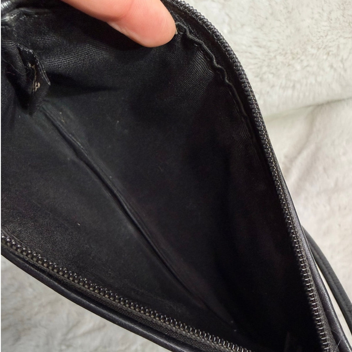 y2k COACH Black Leatherware Wristlet