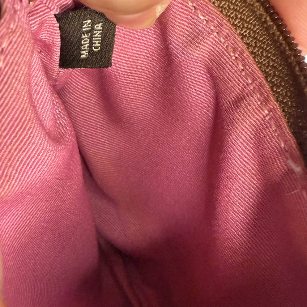y2k COACH Pink Brown Signature Wristlet