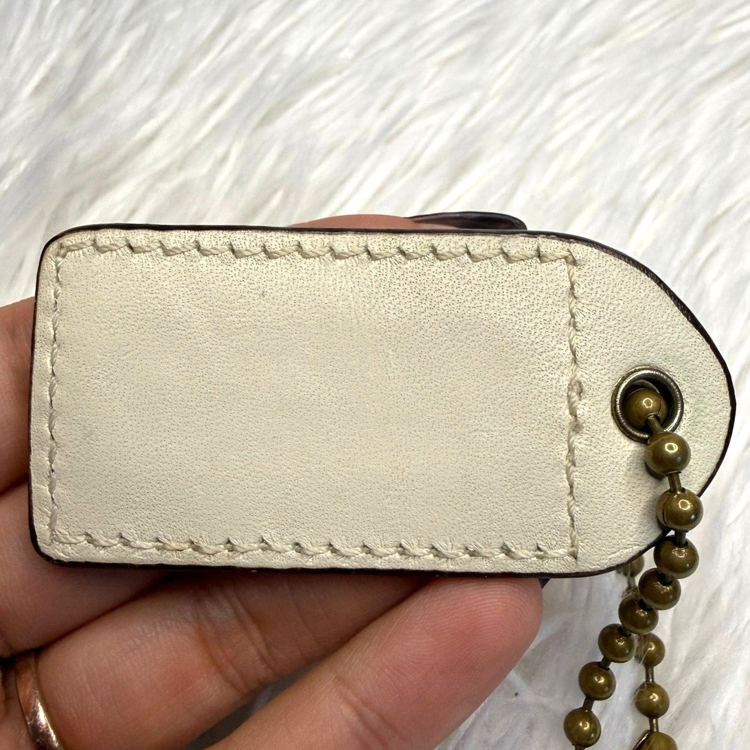 2" y2k COACH Vintage  Fob Bag Charm Hang tag Hangtag