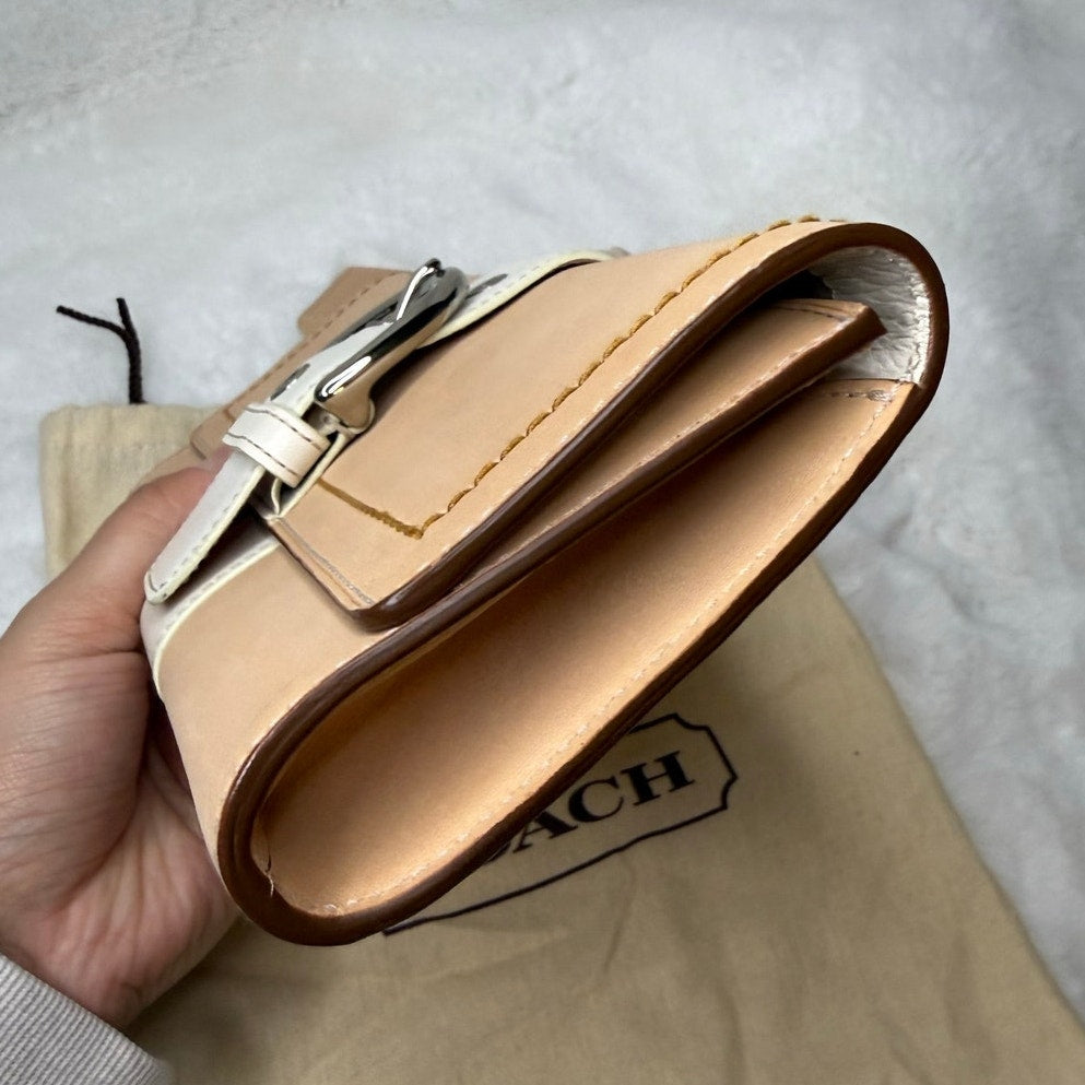 y2k Coach Vintage 2003 SoHo Striped Buckle 6694 Leather Wristlet Wallet