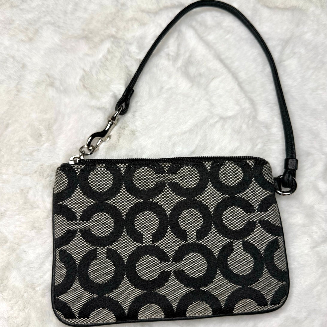 COACH Black Signature Wristlet