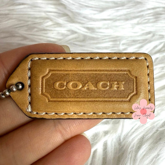 y2k 1.5" COACH  Fob Bag Charm Hang tag Hangtag