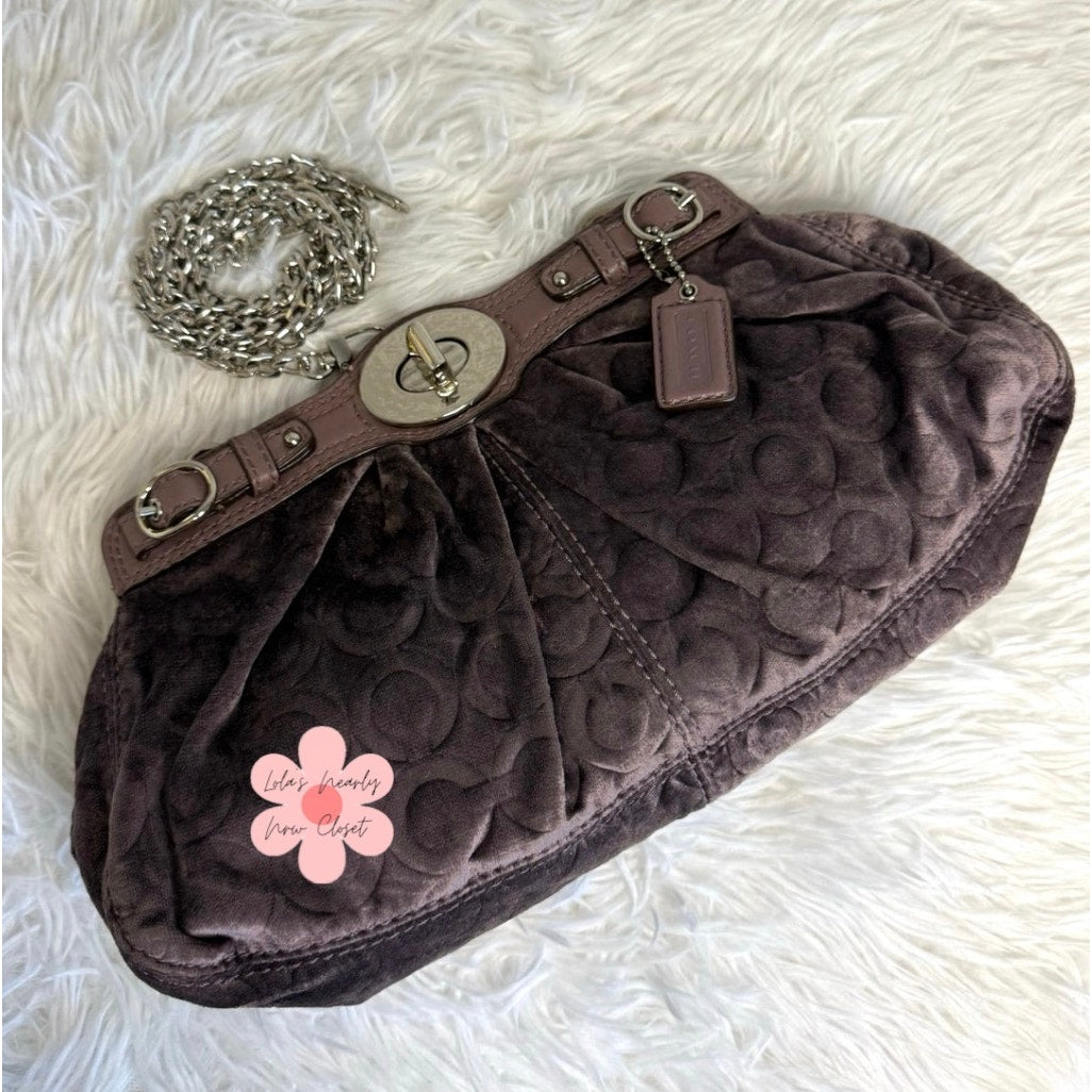 RARE y2k COACH Turnlock Garnet Mini Purse Clutch Handbag