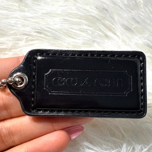 2" COACH Patent Leather Fob Bag Charm Hang tag Hangtag