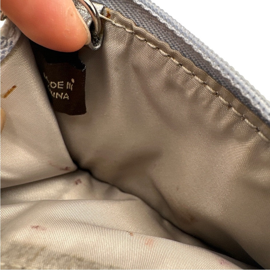 SALE COACH Gray Coated Canvas Card Holder Wallet Wristlet