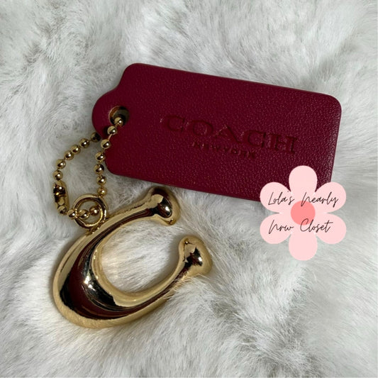 1.5" COACH "C" Hang Tag Key Fob Bag Charm
