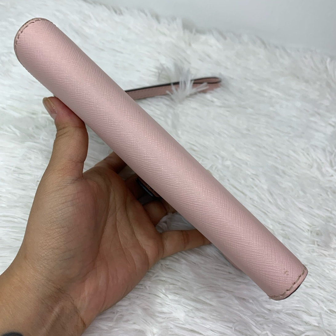 Michael Kors Pink Double Zipper Wristlet / Wallet with Phone Slot