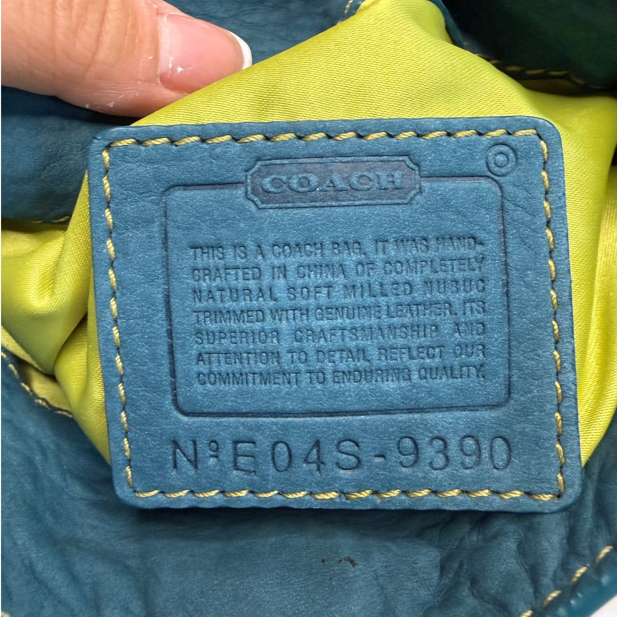 y2k COACH Vintage 9390 Suede Turnlock Mini Purse Shoulder Bag