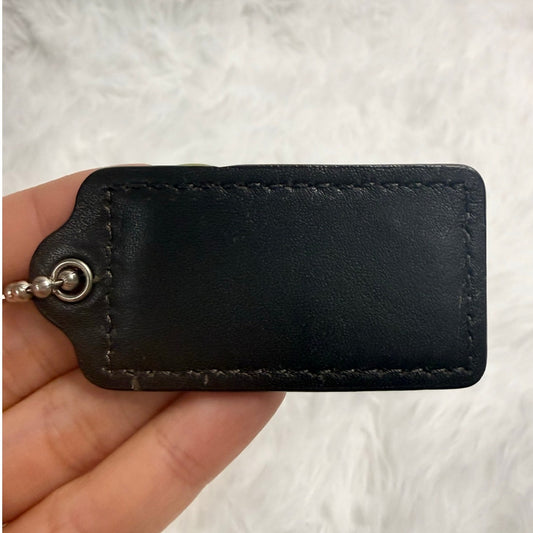 2" COACH Dark Brown Fob Bag Charm Hang tag Hangtag