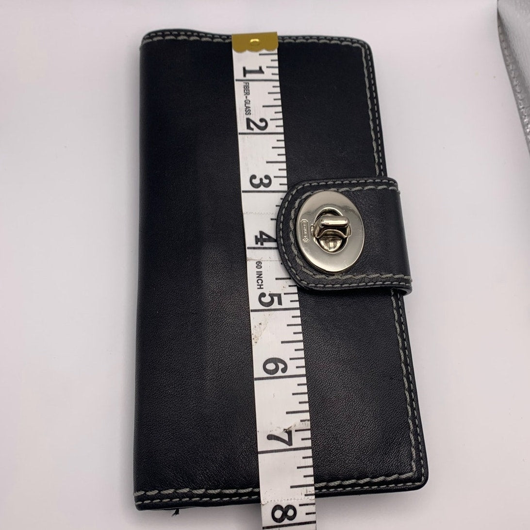 COACH Black Turnlock Wallet