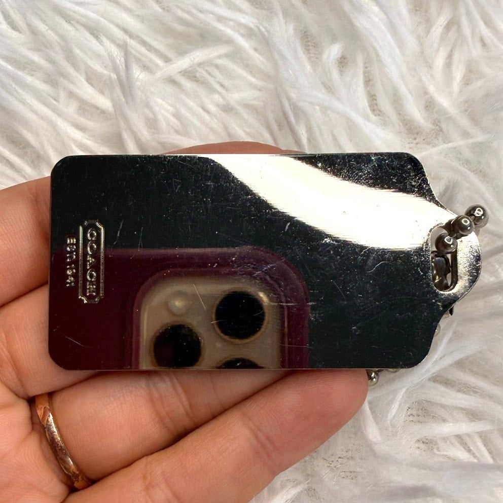 2” COACH Metal Fob Bag Charm Hang tag Hangtag