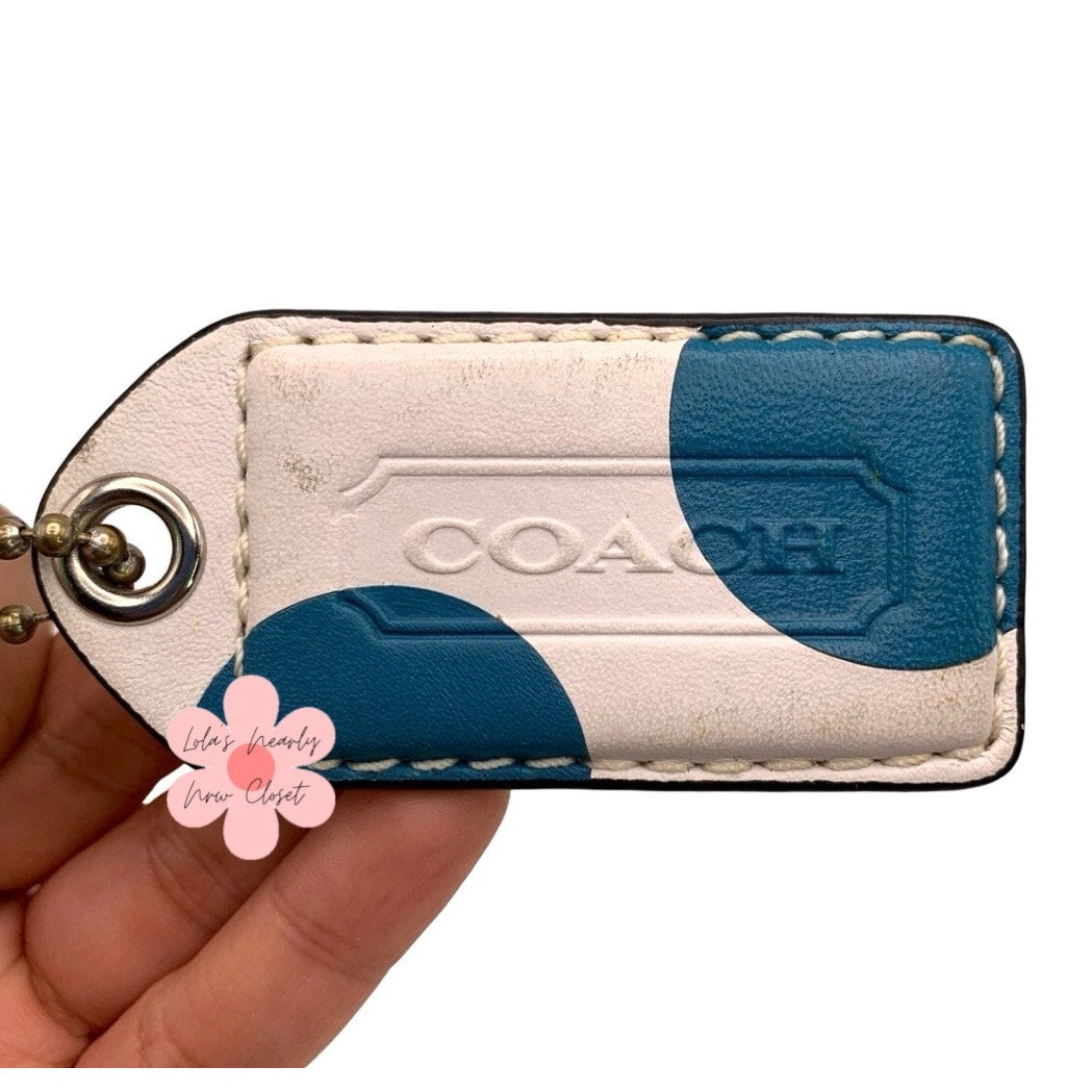 2.5" COACH Polka dot Fob Bag Charm Hang tag Hangtag