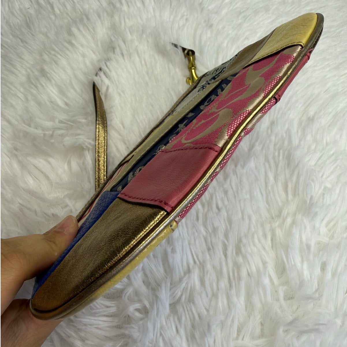 COACH Patchwork Large Wristlet
