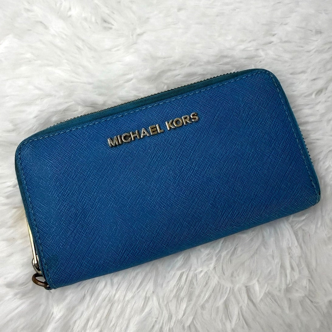 Sale Michael Kors Blue Wallet