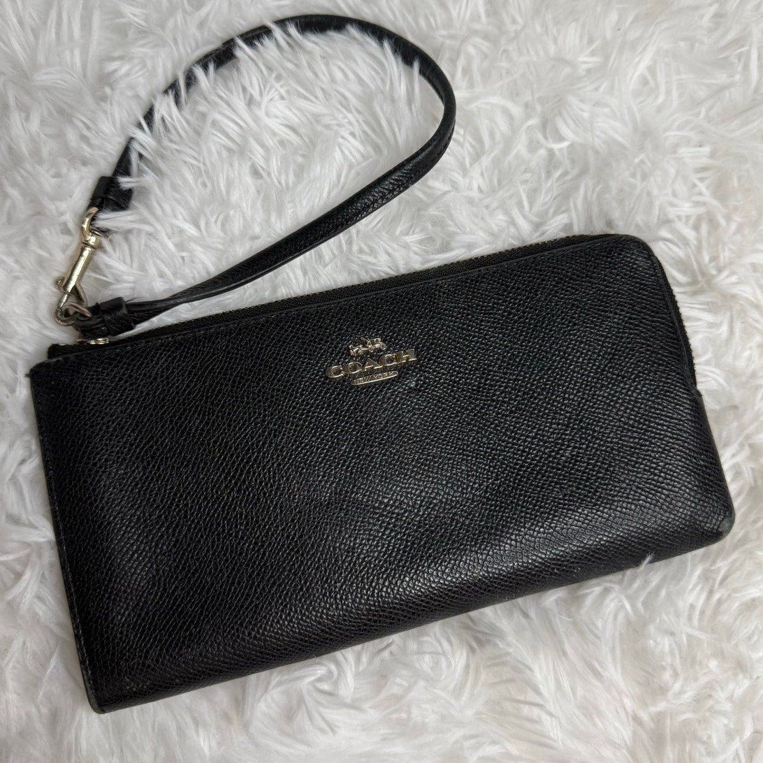 Coach Black Wallet Wristlet