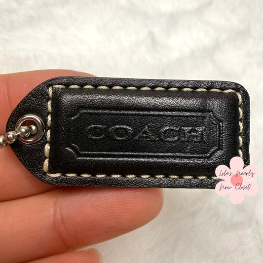 1.5" y2k COACH Vintage Fob Bag Charm Hang tag Hangtag