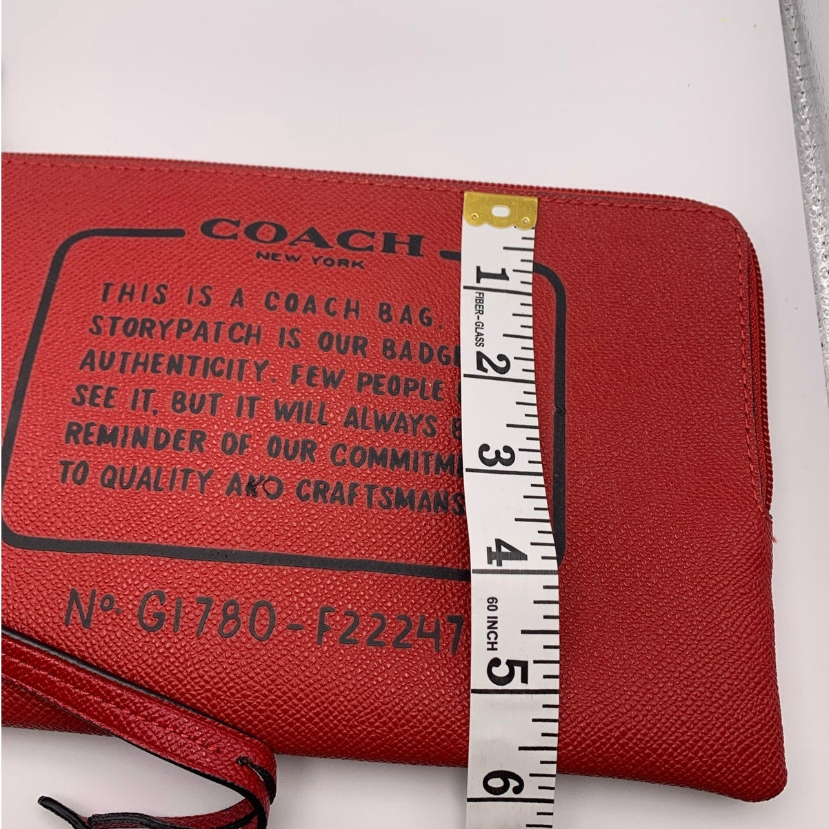 COACH Red Pouch Wristlet