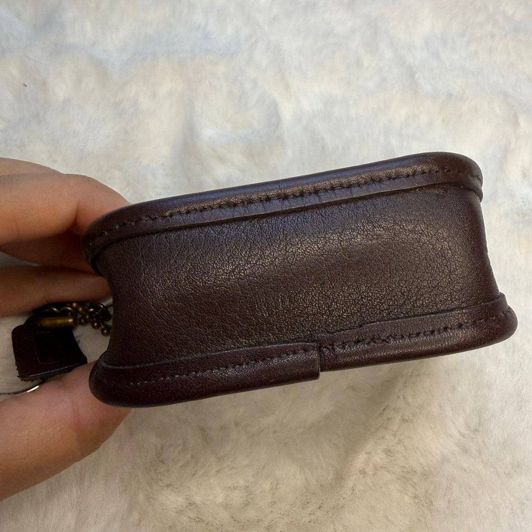 Vintage Coach City Key Fob Style 7105 Mahogany RARE Mini Pouch