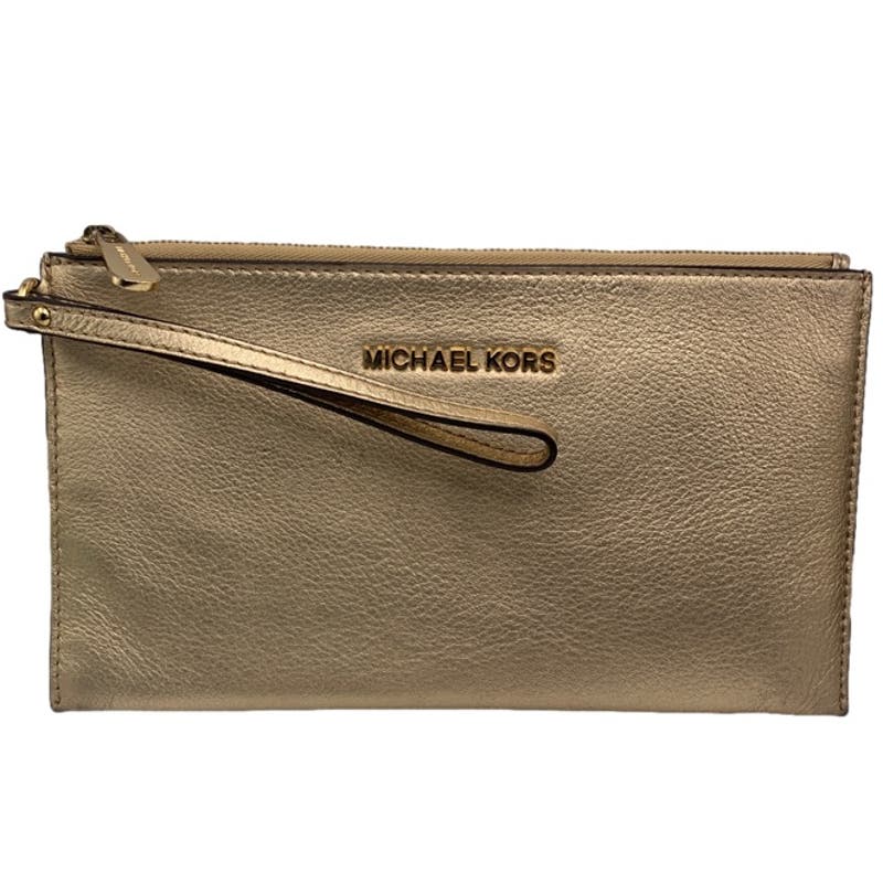 Michael Kors Gold Wristlet with Card Slots