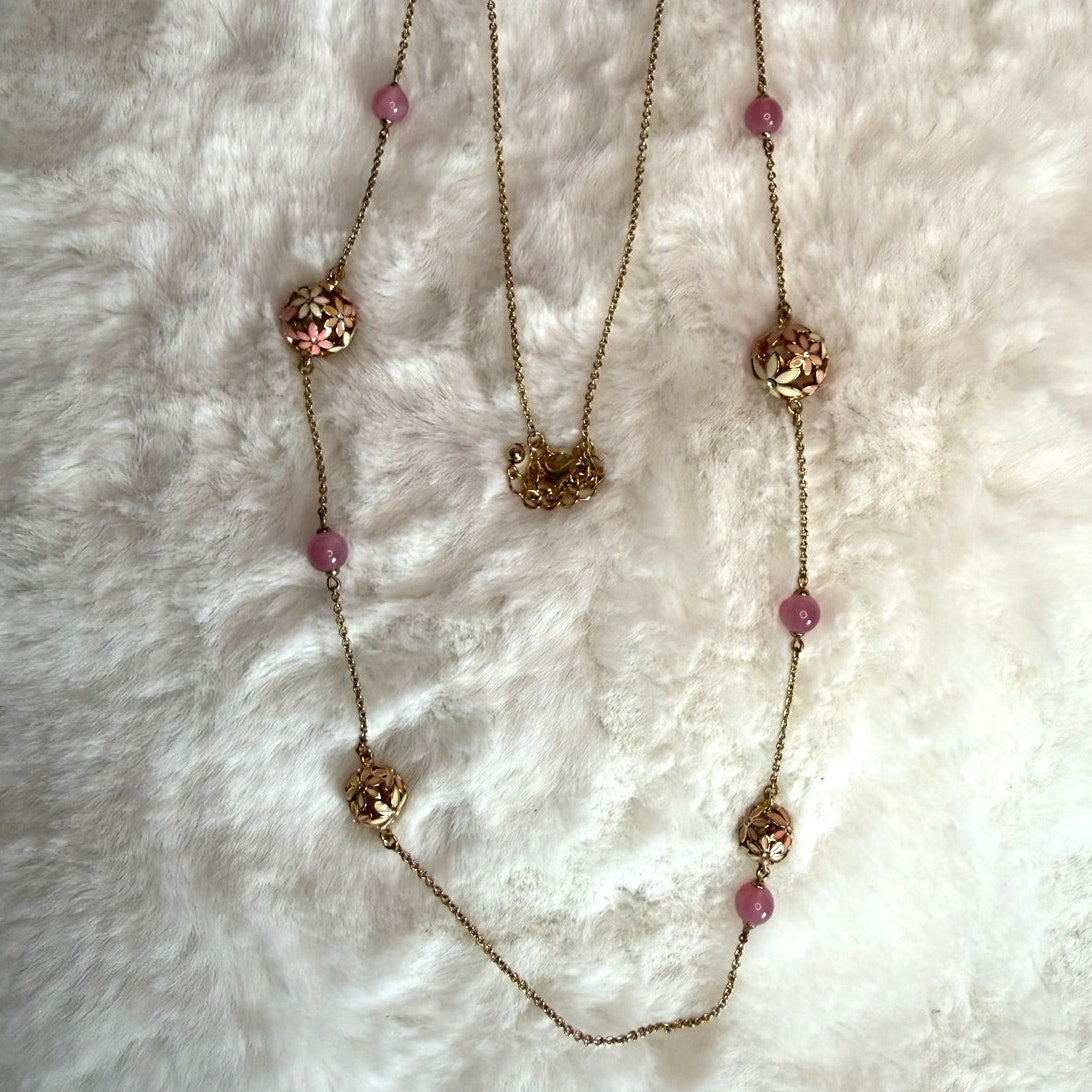 Kate Spade ‘at first blush’ wallflower long necklace