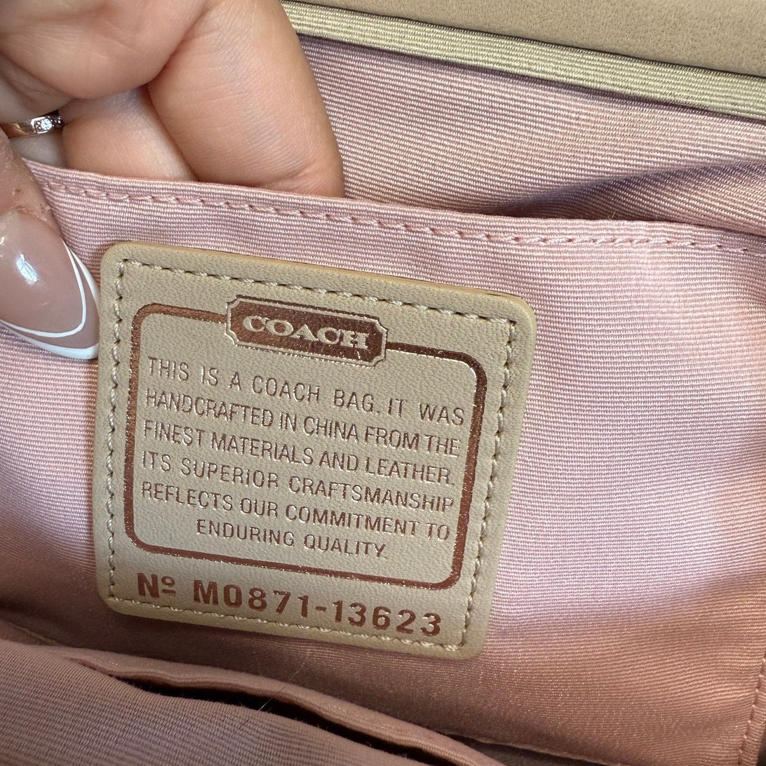 y2k COACH 2008 Parker Op Art Kisslock Shoulder Bag