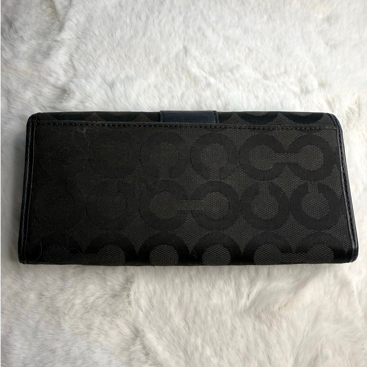 COACH Black Signature Canvas Wallet