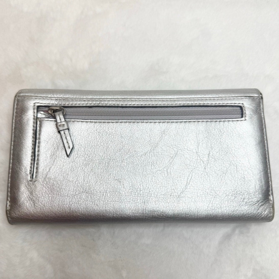 COACH Metallic Silver Wallet