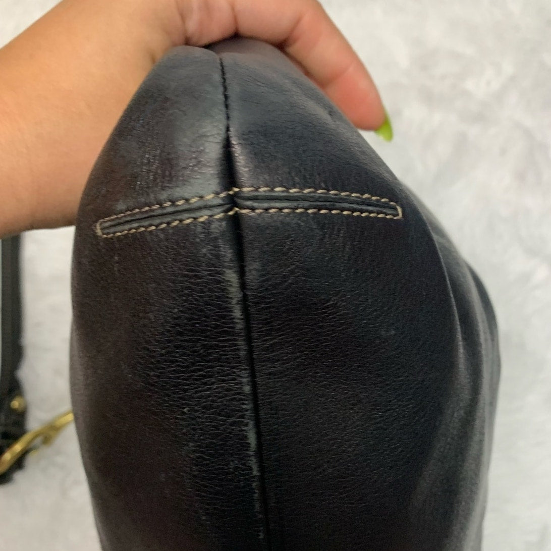 Vintage Coach y2k Hamptons Pleated Leather Hobo Shoulder Bag