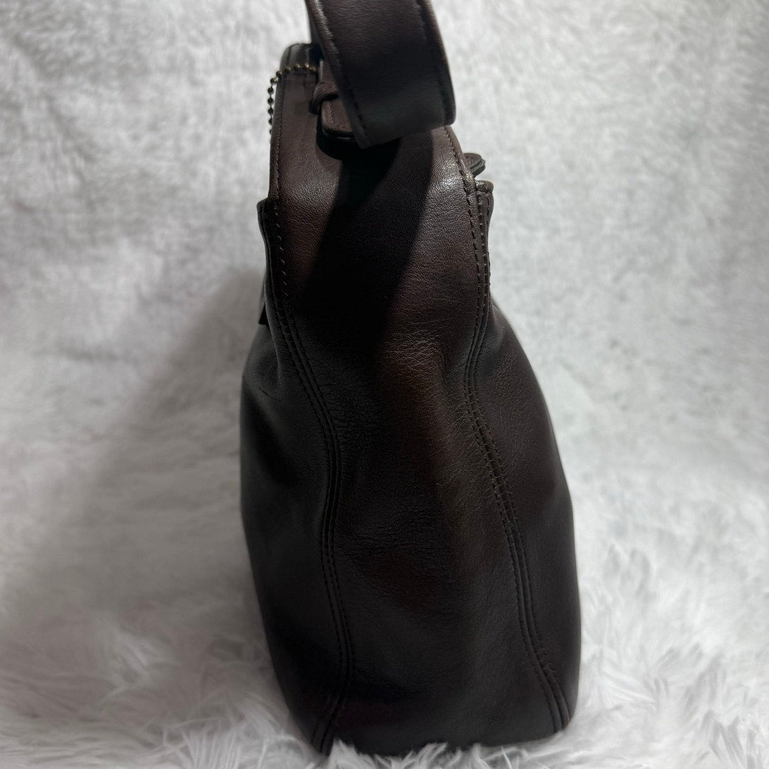 Vintage COACH 1997 Mahogany 4174 Flatiron Zip Shoulder Bag