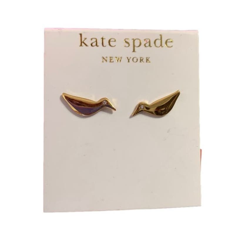 NWT Kate Spade New York Birds with Crystal Eyes Earrings