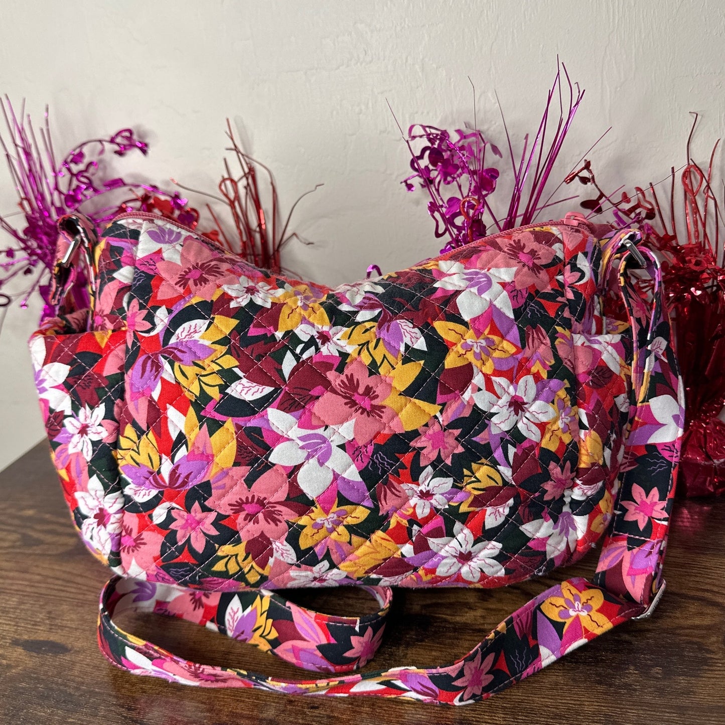 VERA BRADLEY Recycled Cotton On the Go Floral Crossbody