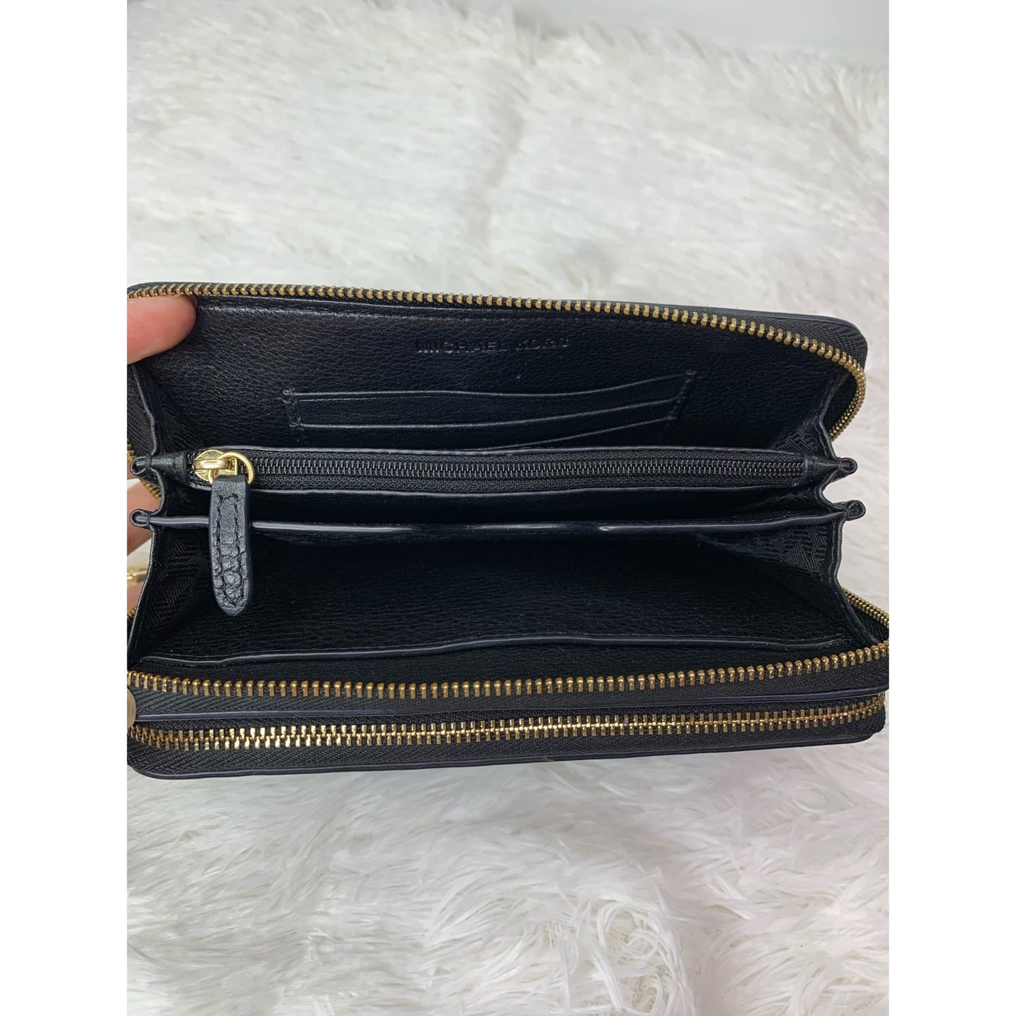 Michael Kors Black Double Zipper Wallet Wristlet