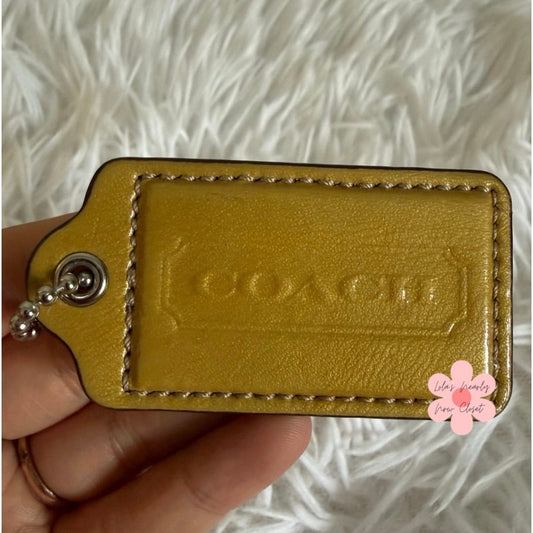 2"  COACH Patent Leather Fob Bag Charm Hang tag Hangtag