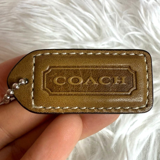 1.5" y2k COACH Vintage Fob Bag Charm Hang tag Hangtag