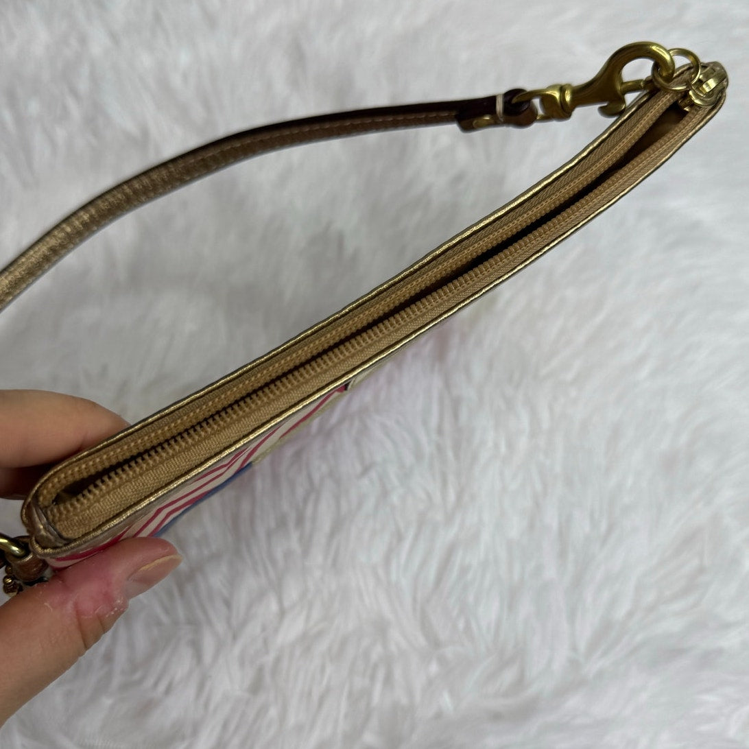 COACH Multicolor Patchwork wristlet