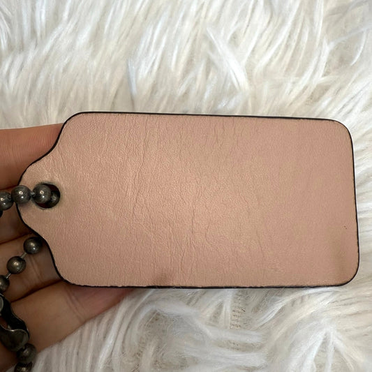 3.5” COACH Legacy Blush Pink Fob Bag Charm Hang tag Hangtag