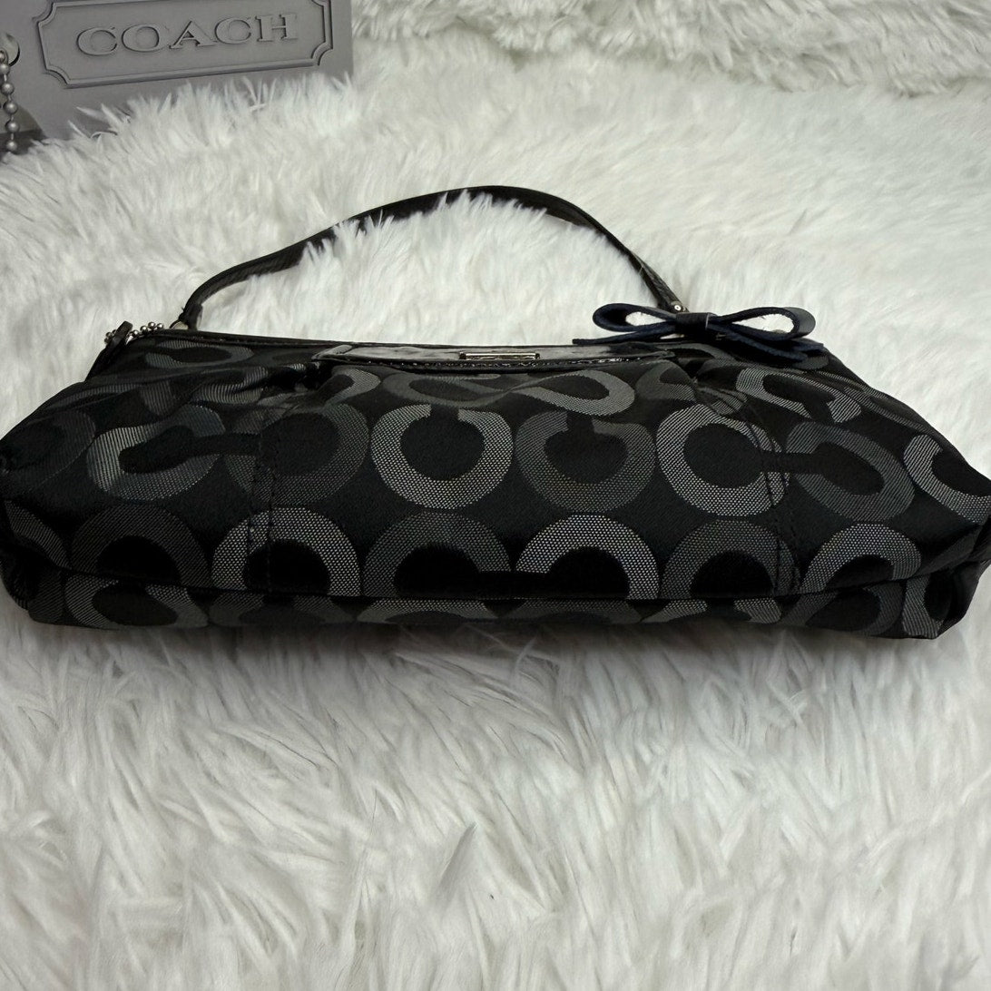 COACH y2k Black Signature Canvas Mini Purse Wristlet