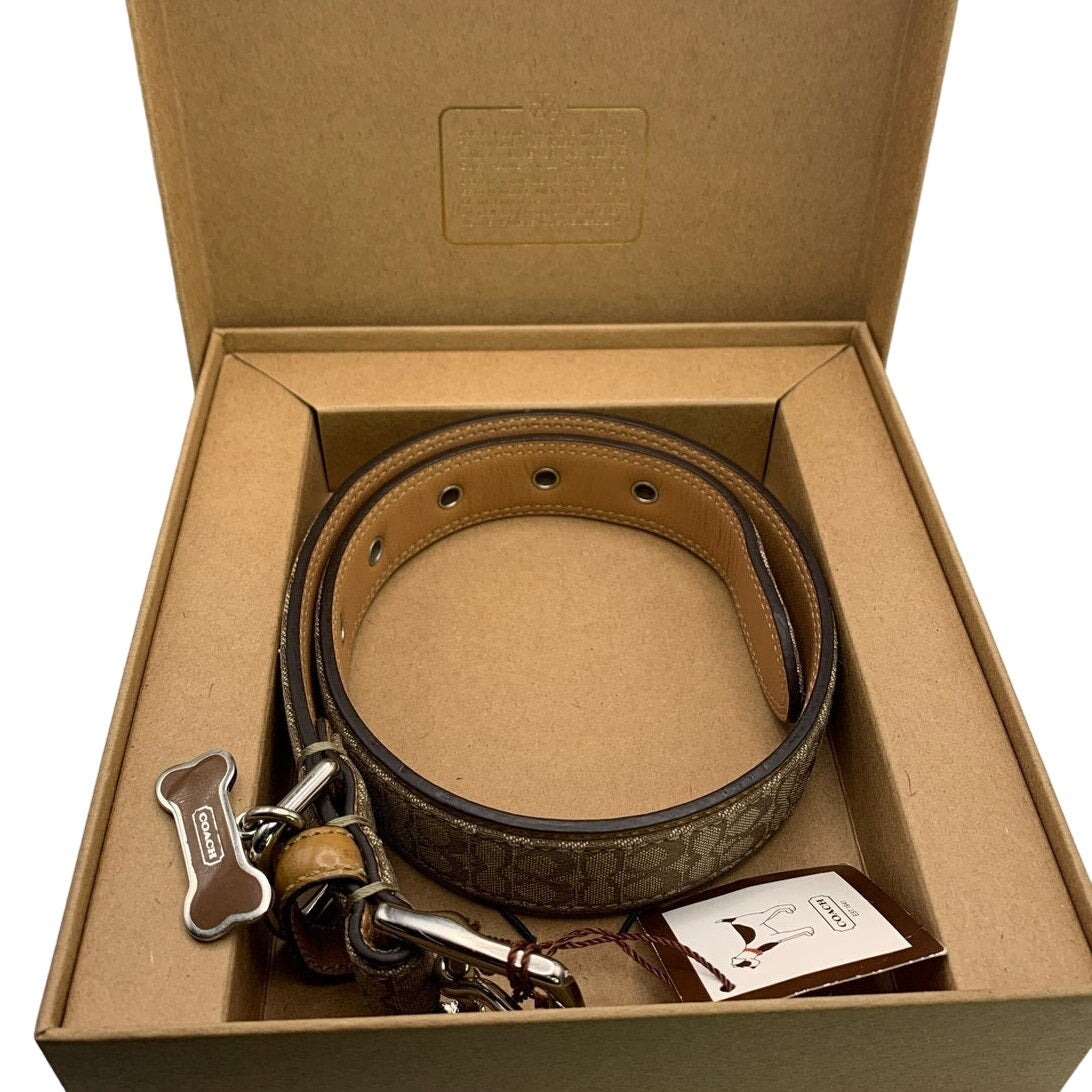 NIB COACH Charm Dog Collar Size "L"