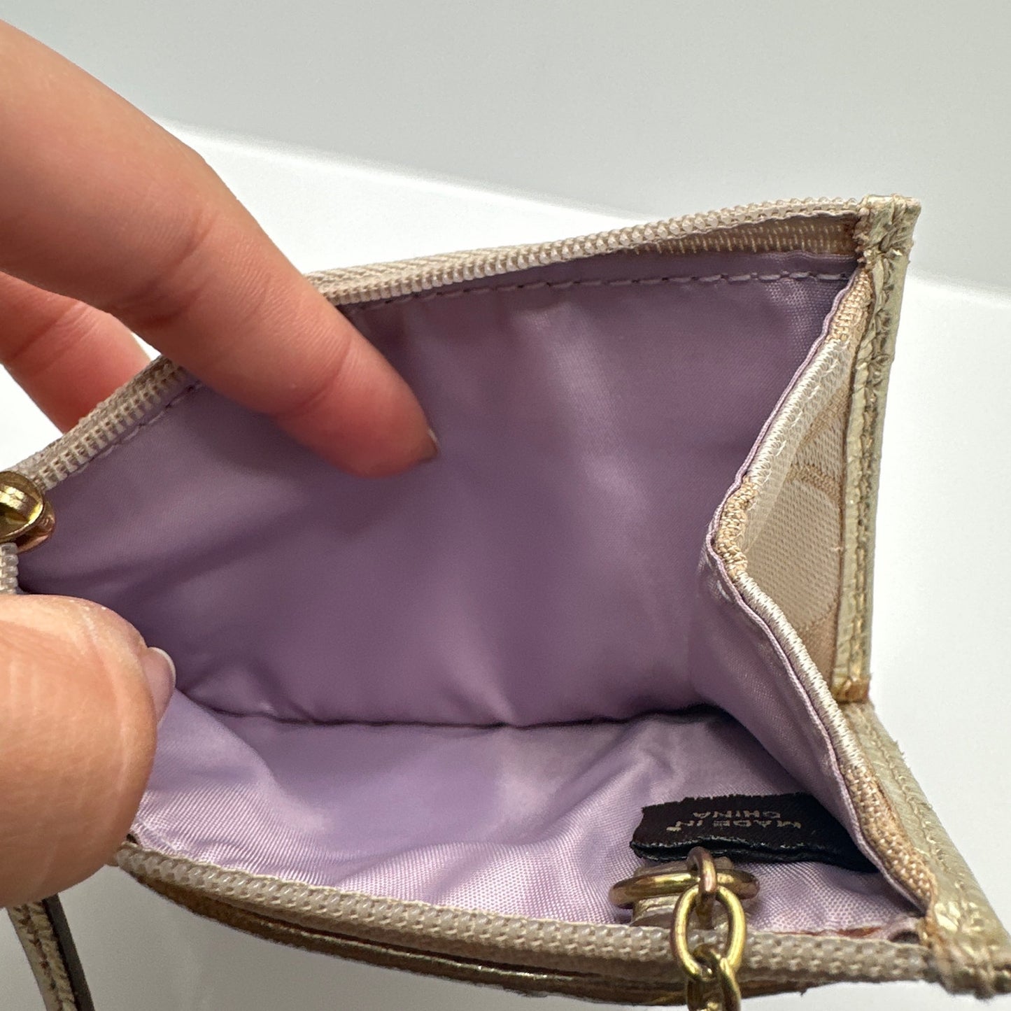 COACH Signature Canvas Coin purse ID holder Card Holder