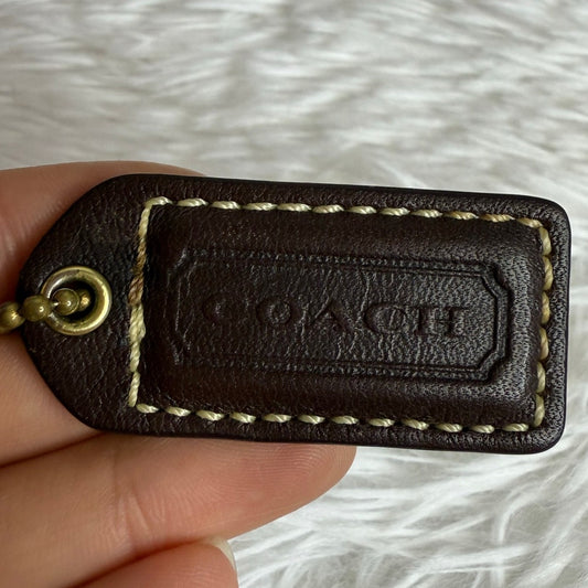 1.5" y2k COACH Vintage Fob Bag Charm Hang tag Hangtag