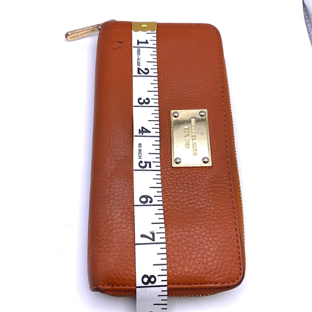 Michael Kors Burnt Orange Zip Around Wallet