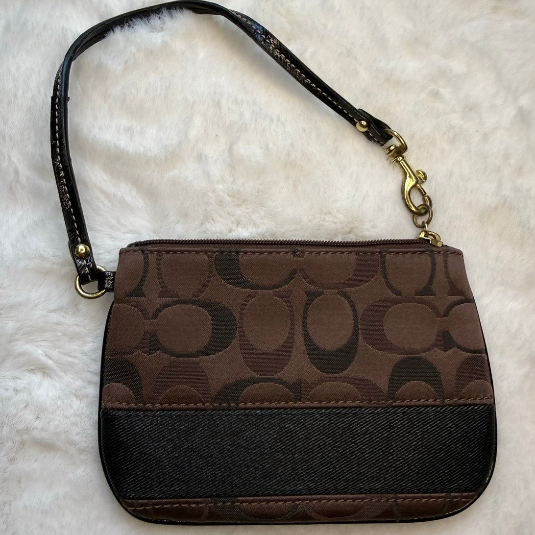 Coach Brown Wristlet