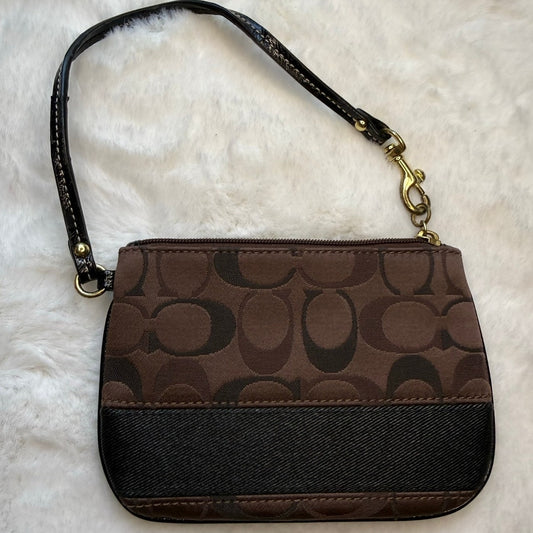 Coach Brown Wristlet