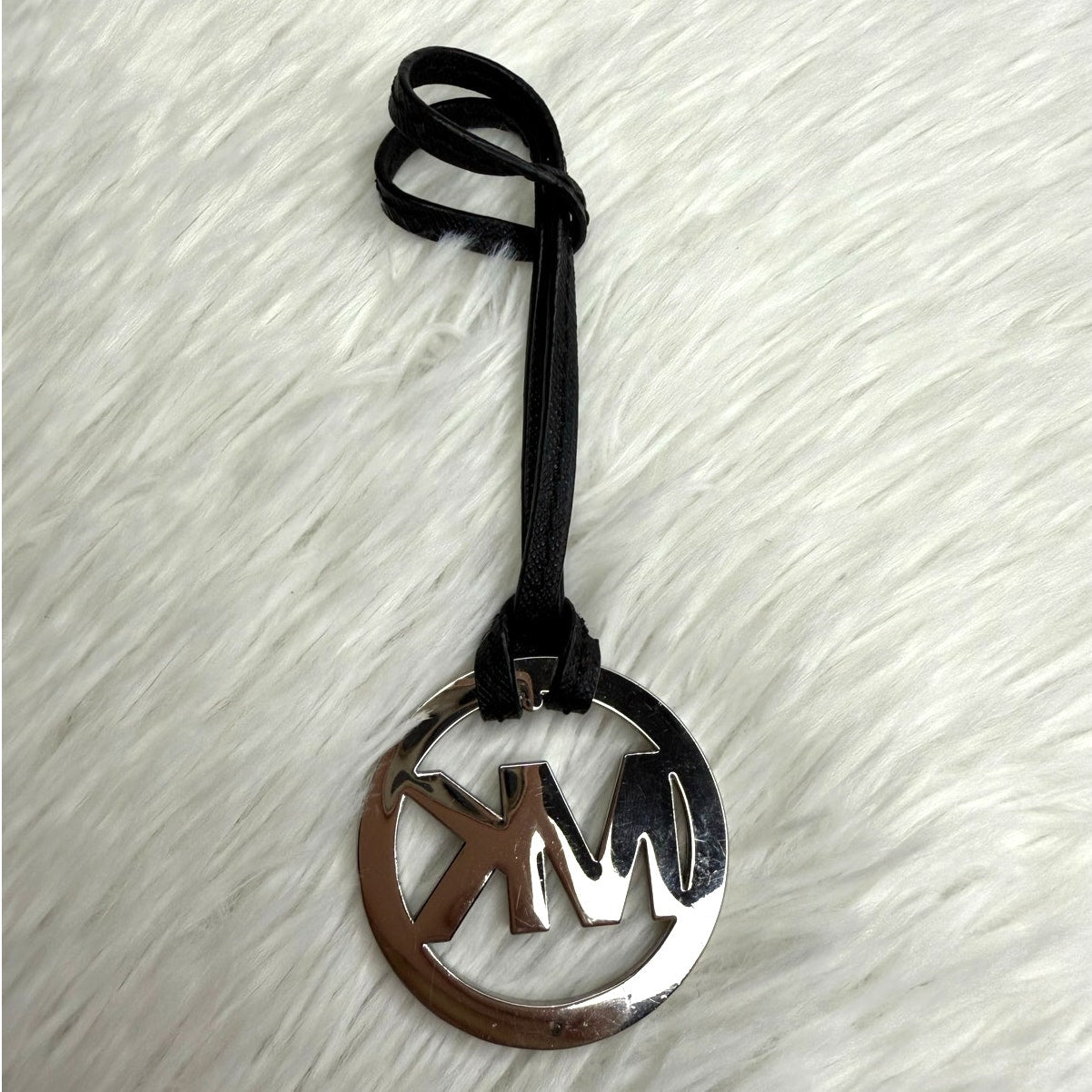 Michael Kors Silver Black Bag Charm