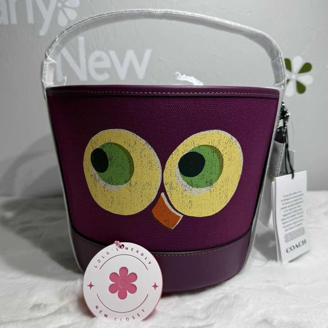 COACH Trick Or Treat Bucket With Halloween Owl In Regenerative Cotton