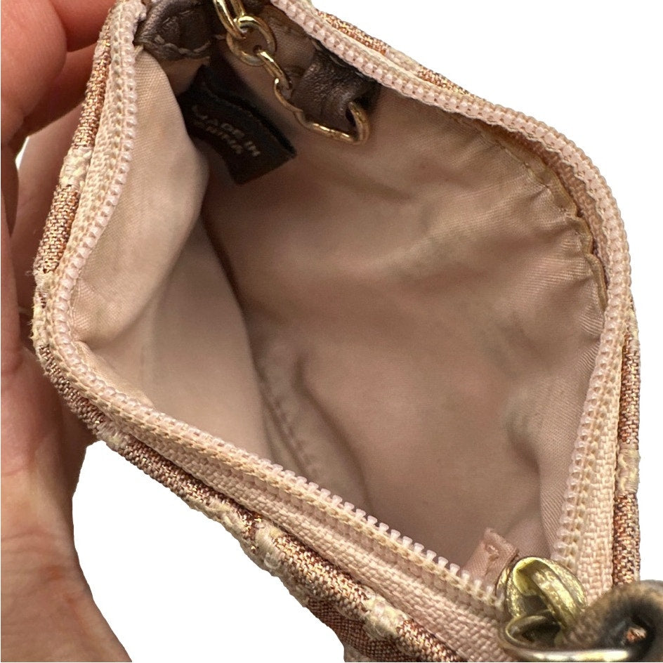 COACH Signature Canvas Coin Purse Key chain