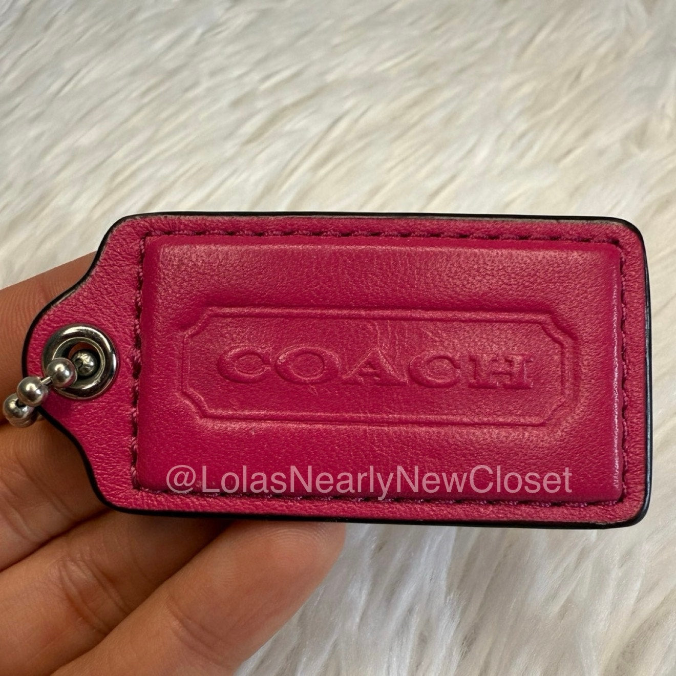 2.5" COACH Fob Bag Charm Hang tag Hangtag
